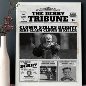 12X16"The Derry Tribune Clown Canvas Art